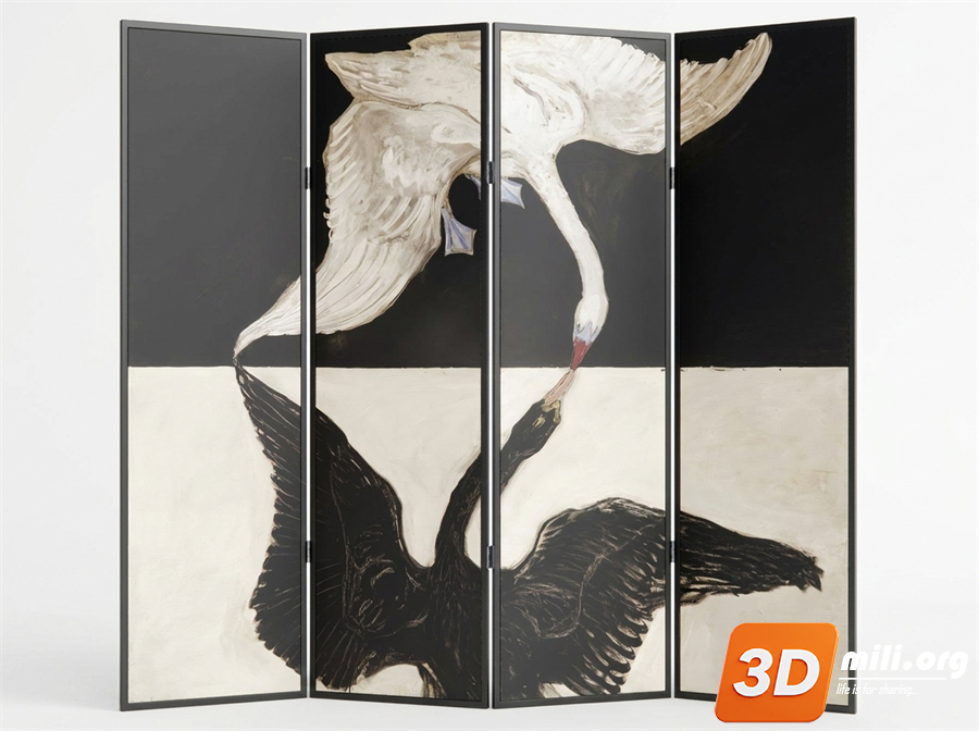 Folding screen Skp Files 